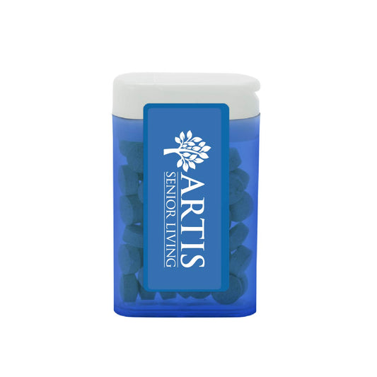 1 1/2" x 2 1/2" Rectangular Flip-Top Mint Dispenser